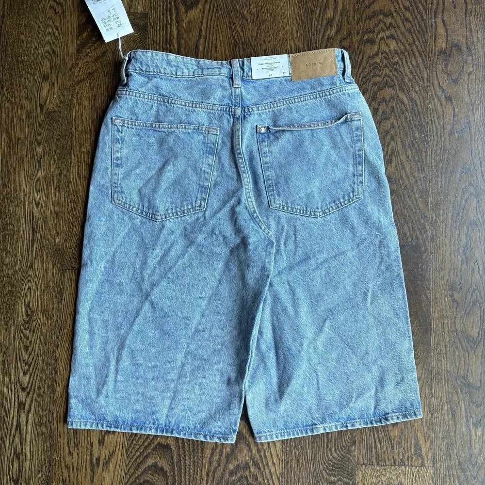 Classic High-Rise Light Blue Denim Shorts